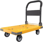 Folding Hand Truck, Platform Trolley with Swivel Wheels, Portable Flatbed Cart for Office Moves, Versatile Folding Dolly for Easy Transport