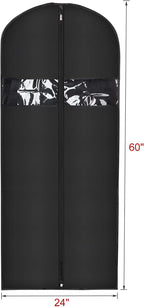 Univivi 16 Pack Suit Cover Bags 60 Inch Garment Bags for Hanging Clothes, Garment Bags for Women Dresses with Clear Window and ID Card Holder for Suit Jacket, Skirt, Shirt and Coat