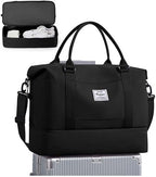 Travel Duffel Bag, Sports Tote Gym Bag, Shoulder Weekender Overnight Bag for Women