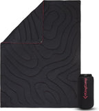 KingCamp Ultralight Camping Blanket, Packable Down Alternative Puffy Wearable Blankets Weatherproof Warm Package Quilt with Snap Buttons & Corner Loops for Outdoor Travel Stadium (69"L x 53"W, BLACK)