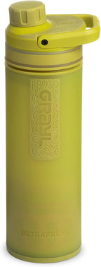 GRAYL UltraPress Water Purifier & Filter Bottle for Hiking, Backpacking, and Travel (Forager Moss)