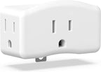 ETL Listed 3 Prong to 2 Prong Grounded Adapter, FiiMan 3 Pin to 2 Pin Polarized Plug Extender Power Strip Triple Outlet Converter, 3-Sided Outlets Wall Plug Splitter for Household Appliances,White(1)