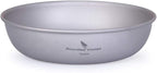 iBasingo Titanium Pan Dish Plate with Carry Mesh Bag Ultralight for Outdoor Camping Tableware Cookware Mess Kit A-Ti1101T