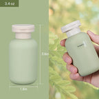 3.4 oz Plastic Small Travel Shampoo Bottles, Refillable Flip Cap Squeeze Bottles for Toiletries, Leakage-proof Travel Shampoo and Conditioner Container (8 pack)