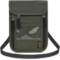 Passport Holder for Travel, Neck Pouch Travel Wallet With RFID Blocking, Waterproof Lightweight Passport Wallet for Women and Men (Army Green)