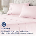 Queen Pillow Cases Set of 2 - Ultra Soft Hotel Quality Pillowcase Covers - Comfy Bedding for Women, Men, Kids and Teens - Machine Washable Pillow Protectors - 2 Pieces Set - Queen Size Lavender Pink