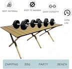 Portable Low Alluminum Roll Up Travel Folding Table for Beach, Camping, & Picnic – Compact, Lightweight, Multi-Purpose for Indoor & Outdoor Use
