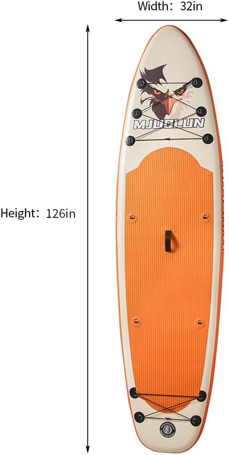Upgrade Stand Up Paddle Board 10’6” with 32” Wide Stable, Double Ended Paddle,Non Slip Deck,Dual Action Pump,Fast Inflatable SUP Great for Adults and Kids