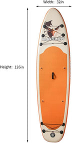 Upgrade Stand Up Paddle Board 10’6” with 32” Wide Stable, Double Ended Paddle,Non Slip Deck,Dual Action Pump,Fast Inflatable SUP Great for Adults and Kids