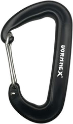 12KN Aluminum Carabiner Clip 4 Pack for Hammocks, 2700lbs Heavy Duty Large Clipping On Camping Accessories, Water Bottle,Backpacking and More - Black