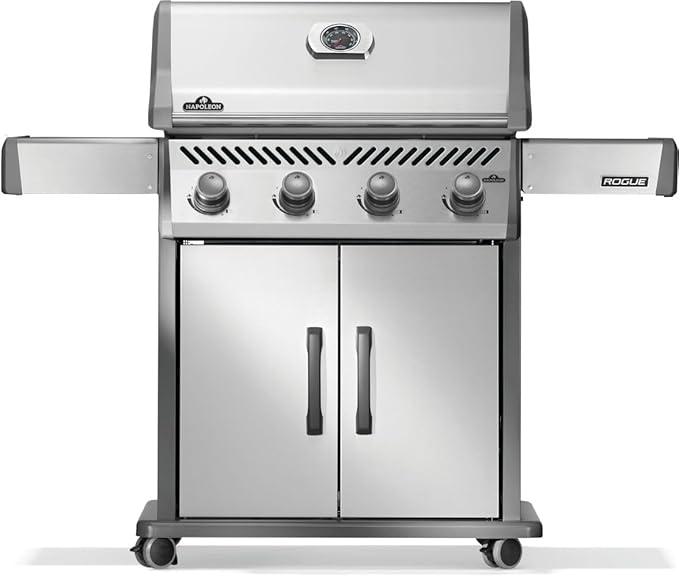 Napoleon Rogue 525 Natural Gas Grill, Stainless Steel, Durable 4-Burner Gas Grill