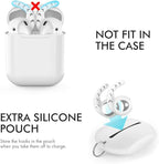AhaStyle 3 Pairs AirPods Ear Hooks Cover Silicone Accessories Compatible with Apple AirPods and EarPods Headphones(Milk White)