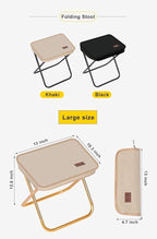 THE LIMIT Mini Folding Stool with Carry Bag, Lightweight Outdoor Stool for Travel, Hiking, BBQ, Fishing, Leisure (Black)