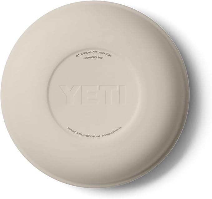 YETI Rambler Low Bowl, Vacuum Insulated, Stackable and Nestable Stainless Steel Bowl with Lid, 0.7 Quart, Cape Taupe