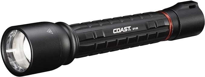 Coast XP14R 4500 Lumen USB-C Rechargeable LED Flashlight with Slide Focus® and Pure Beam® Focusing Optic, 5 Light Modes