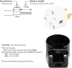 (3PACK) ETL Listed 90 Degree USA Canada Male Plug Nema 5-15P 3 Pole Angle DIY, 15A 125V USA 3Pin Right Angle AC Plug, Nema 5-15P Angled Rewireable