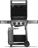 Napoleon Freestyle 365 Propane Gas Outdoor Grill, Graphite Grey – 3-Burner BBQ with Stainless Steel Cooking Grates
