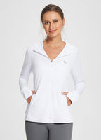 baleaf Women's Sun Protection Jacket Hoodie Clothing Lightweight Long Sleeve Sun Cover Up Shirt