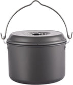 CAMPINGMOON Camping Pot 4-Quart Portable Campfire Cooking Hanging Pot Lightweight Aluminum MC-230