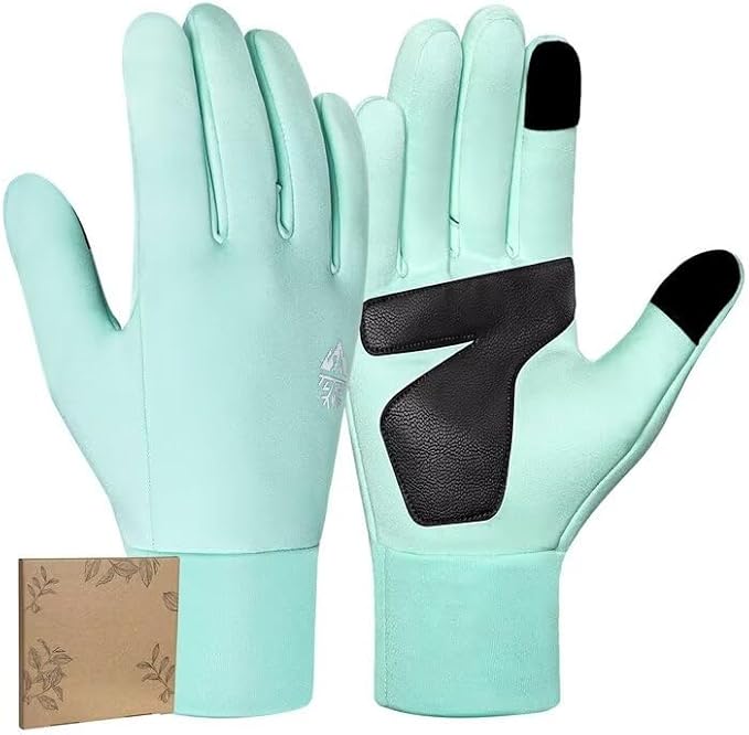 Pixel Panda Winter Gloves for Men Women Warm Touchscreen Gloves for Cold Weather Thin Water-Resistant Windproof Non-Slip Gloves for Cycling, Driving, Running, Hiking