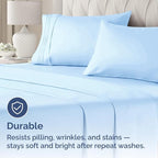 King Standard Pillow Cases Set of 2 - Soft Hotel Quality Pillowcase Covers - Comfy Bedding for Women, Men, Kids & Teens - Machine Washable Pillow Protectors - 2 Piece Set - King Standard Light Blue