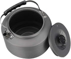 Bulin Camping Kettle, 2.2L Large Portable Stovetop Tea Kettle Fast Heating Boiling Hot Water for Open Fire Lightweight Coffee Pot with Anti-Scald Handle & Carry Bag for Outdoor Hiking Picnic Travel