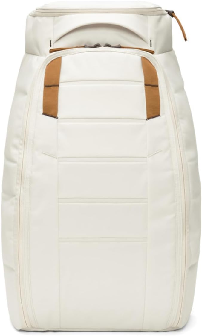Db Journey The Hugger - Durable Travel Backpack with Laptop Compartment for Work & Gym, Luggage Backpack with Roller Bag Attachment, Full-Zip Main Compartment, 30L - Oatmilk