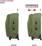 SwissGear Sion Softside Expandable Luggage, Evergreen, Checked-Large 29-Inch