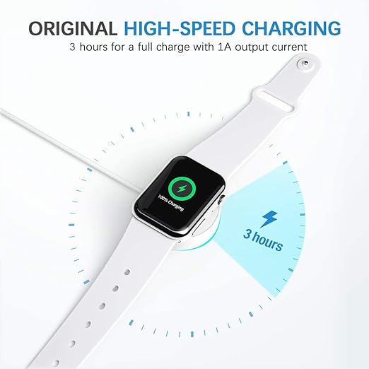 Watch Charger for Apple Watch Charger, Long 6.6FT iWatch Portable Wireless Fast Charging Cable Cord with USB Wall Charge Plug Adapter Block Compatible with Apple Watch Series 9/8/7/SE/6/5/4/3/2/1