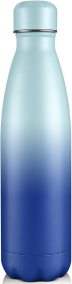 Volhoply 25oz Insulated Water Bottle 1/2/4 Pack, Double Wall Stainless Steel Vacuum Bottles, Keeps Cold & Hot, BPA Free Leak Proof Bottles (Green Blue,1 Pack)