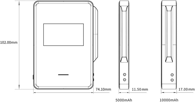 Heltec Meshtastic & LoRa Compatible Magnetic Power Bank with E-Ink Display nRF52840 and SX1262 Chips, Wireless Charging 10000mAh/5000mAh for Outdoor Emergency - MeshPocket Qi2