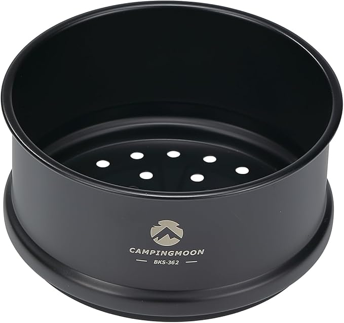 camping moon φ4.7-Inch Mini Steamer for Sierra Cup 304 Stainless Steel Black BKS362