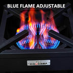 Stainless Steel Burner Propane Burner, 260,000BTU High Pressure Outdoor Propane Cooker, Heavy Duty Gas Burners for Outdoor Cooking For Turkey Fry, Seafood Boil(Stainless Steel) SS1750