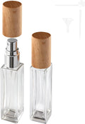 Perfume Atomizer, Glass Perfume Container,Travel Bottle Refillable, Empty Portable Leakproof Frangrance Spray Bottle (Beech 2pcs 10ml/0.3oz)