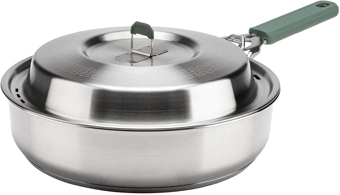 Gerber Gear ComplEAT Saute Pan - Portable Outdoor Saute Pan with Stainless Steel Construction - Premium Camp Cookware - Features Detachable Handle