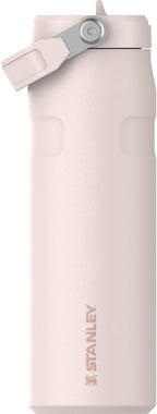 Stanley IceFlow Flip Straw 2.0 Water Bottle 24 oz | Built-In Straw with Larger Opening | Lightweight and Leak Resistant | Insulated Stainless Steel | BPA-Free | Rose Quartz
