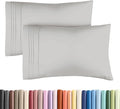 King Standard Pillow Cases Set of 2 - Soft Hotel Quality Pillowcase Covers - Comfy Bedding for Women, Men, Kids & Teens - Machine Washable Pillow Protectors - 2 Piece Set - King Standard French Grey