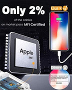 4 Pack [Apple MFi Certified] Apple Charging Cables 1ft, iPhone Chargers Lightning Cable 1 Foot, Fast iPhone Charging Cord for iPhone 14/14Pro/13/13Pro/12/11/11Pro/11Max/ X/XS/XR/XS Max/8, ipad(White)