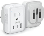 1 Pack UK Adapters for Travel, VINTAR Foldable Ireland Plug Adapter, Type G Pulg Adapter with 2 Outlets and 3 USB Ports(2 USB C), 5 in 1 UK Power Adapter for US to England London Scotland Hong Kong