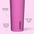 Corkcicle Sport Canteen - Keeps Drinks Cold 25 Hours - Stainless Steel Water Bottle - Triple-Insulated - Spill-Proof - Summer Drinkware Gift - Keeps Drinks Ice Cold - 32 oz - Fuchsia