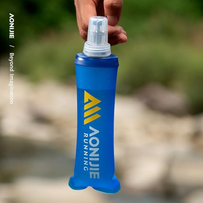 AONIJIE 2Pack of Soft Soft Folding Hydration Bottle Water Collapsible Flask BPA-Free Bottles (SD-250ml Bottles)