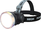 Rechargeable Headlamp, Super Bright LED Head Lamp Flashlight Waterproof Headlight with Built in Battery for Outdoor Camping Fishing Hiking Running Right Ride