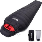 Ultralight Down Sleeping Bag for Adults with 600 Fill Power, Compact Sleeping Bag for Backpacking, Hiking and Camping