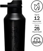 Corkcicle Harry Potter Sport Canteen - Insulated Stainless Steel Water Bottle - Compact & Travel-Friendly - Durable - BPA Free - Non-Slip Silicone Base - Easy Grip - Wide Mouth - 20 oz - Dark Mark