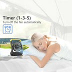 Portable Desk Fan, D Battery Operated Fan for Hurricane, Powered Fan by USB Cable 214H Long Lasting with Timer 6'' Portable for Outdoor Camping Quiet 3 Speeds for Office Bedroom