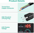 Universal Power Supply 3V~24V 3A 72W Adjustable Variable 3V 5V 6V 9V 12V 15V 18V 20V 24V AC/DC Adapter Charger, 100V-240V AC to DC Converter with 14 Tips and Polarity Converter
