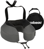 Cabeau Airplane Travel Pillow for Long Flights - Evolution S3 - Supportive Memory Foam with Seat Straps to Secure Your Head and Neck and Provides 360° Support (Steel Grey)