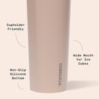 Corkcicle Sport Canteen - Keeps Drinks Cold 25 Hours - Stainless Steel Water Bottle - Triple-Insulated - Spill-Proof - Summer Drinkware Gift - Keeps Drinks Ice Cold - 20 oz - Desert