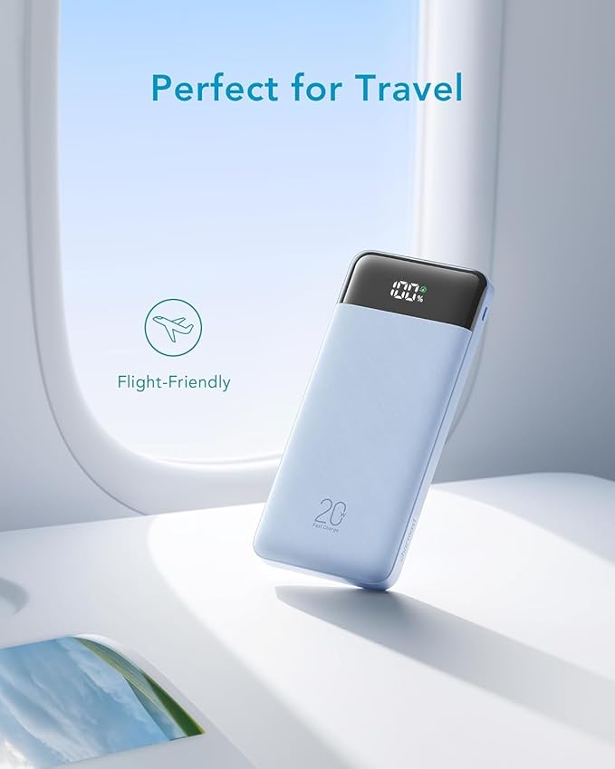 charmast 20000mAh Portable Charger with Built in Cables, 22.5W Travel Power Bank Fast Charging, USB C Cell Phone Battery Pack for iPhone 16/15/14/13/12/11 Series, iPad, Samsung, Android, Tablet