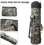 Allnice Durable Canvas Fishing Rod & Reel Organizer Bag Travel Carry Case Bag- Holds 5 Poles & Tackle